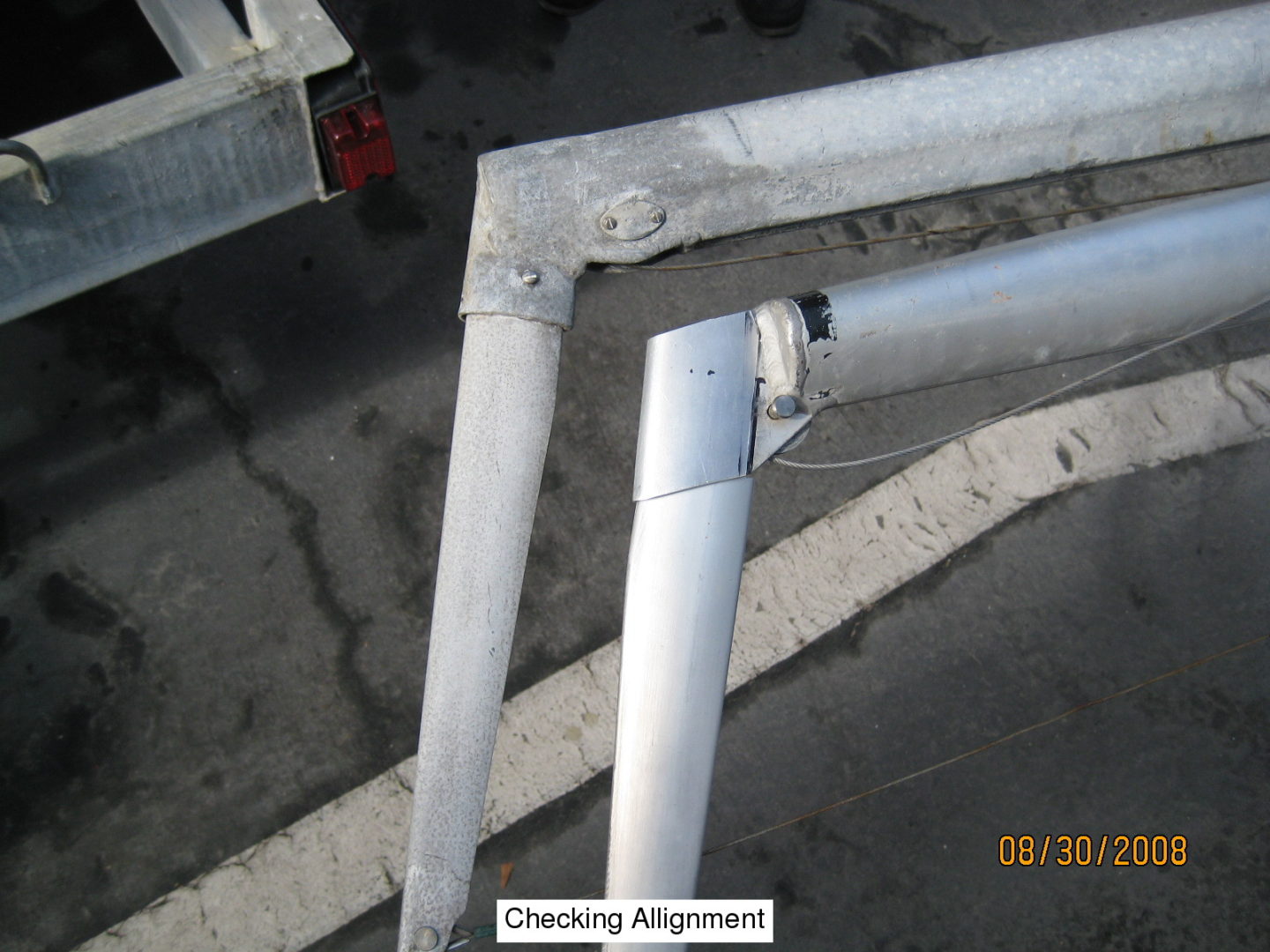 A close up of the side of a bicycle frame