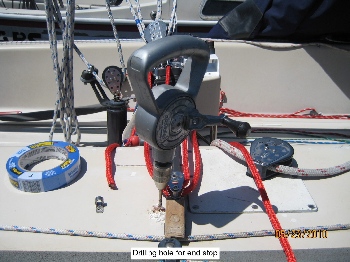 A boat with some tools on it