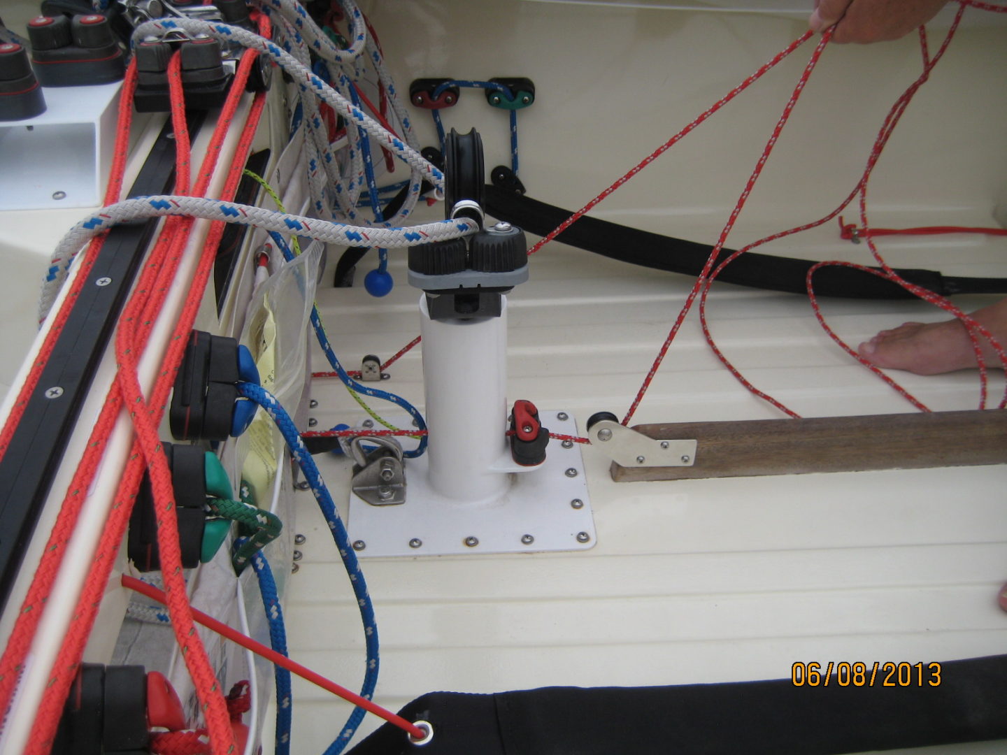 A close up of wires and a control panel