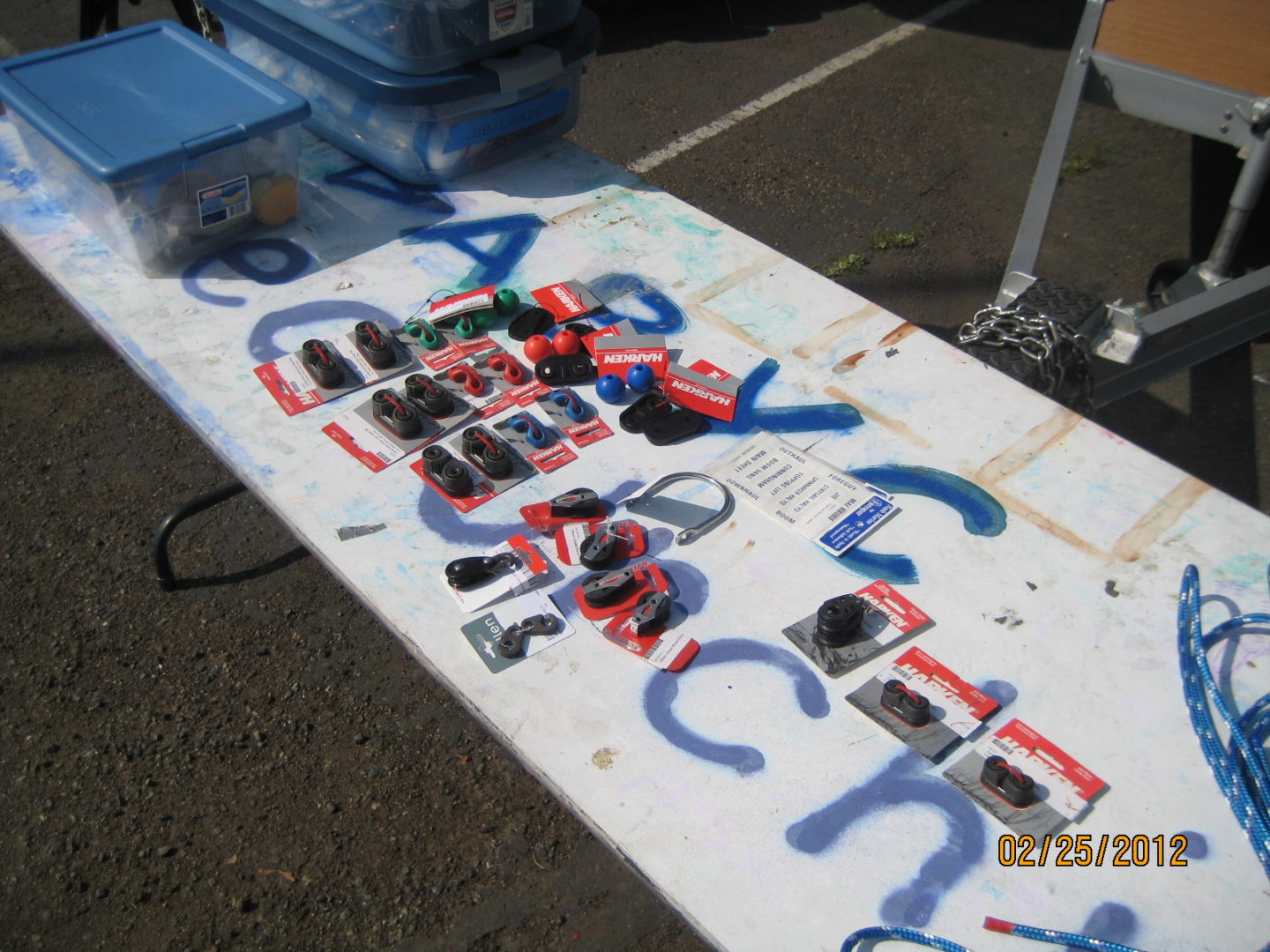 A table with many different types of writing on it.