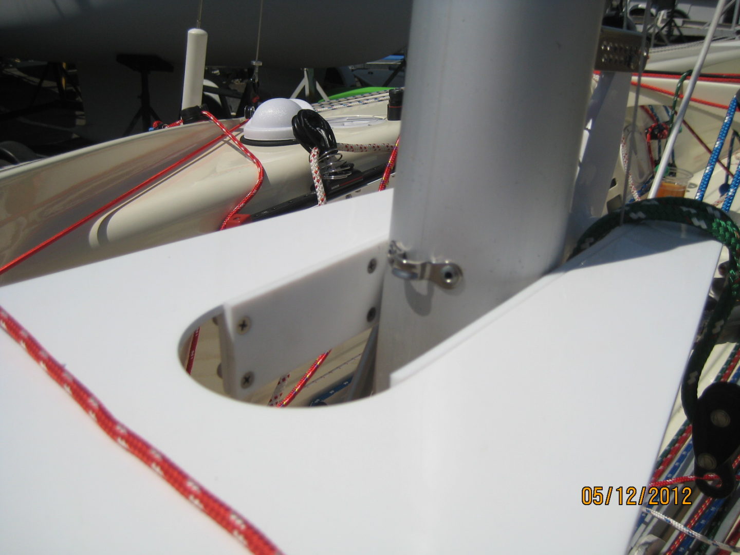 A close up of the side of a boat