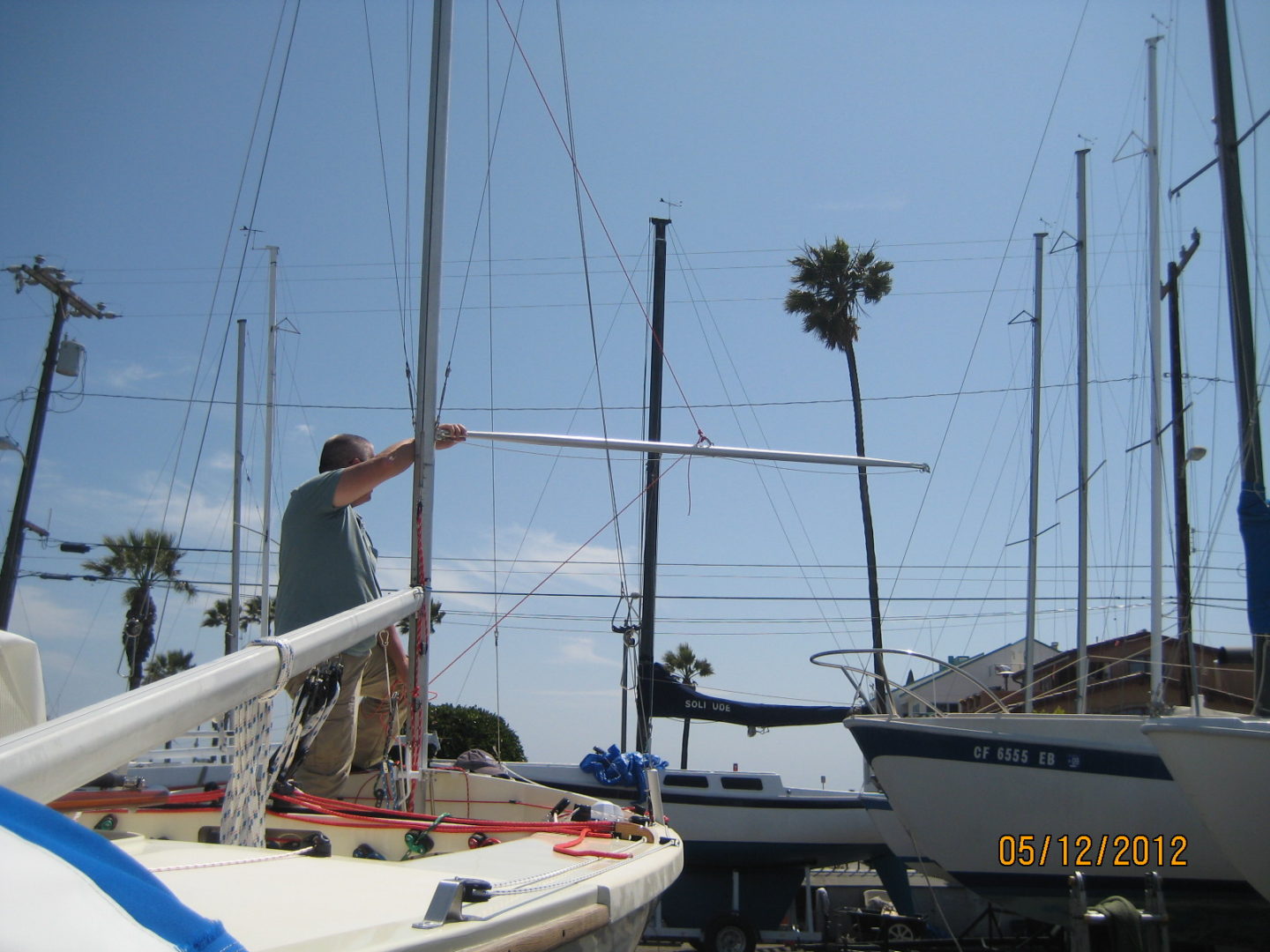 A man on a boat in the water.