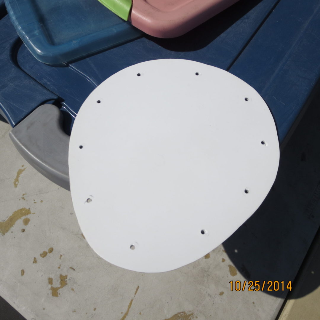 A white plate sitting on top of a table.