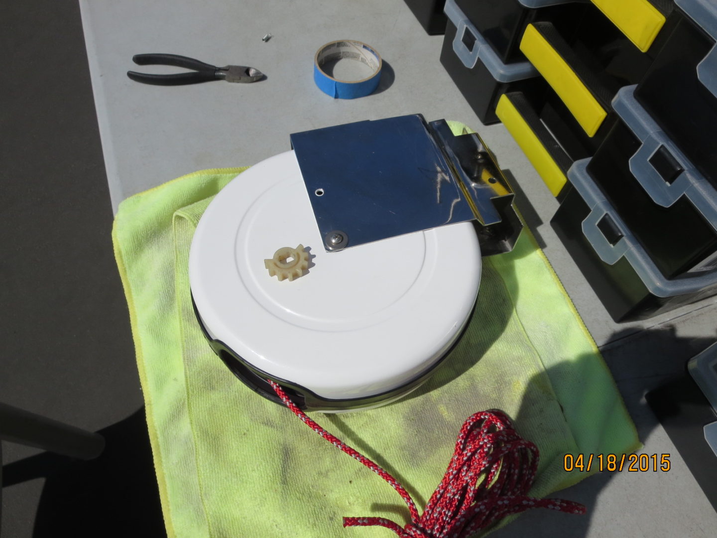 A plate with a book on it and some scissors