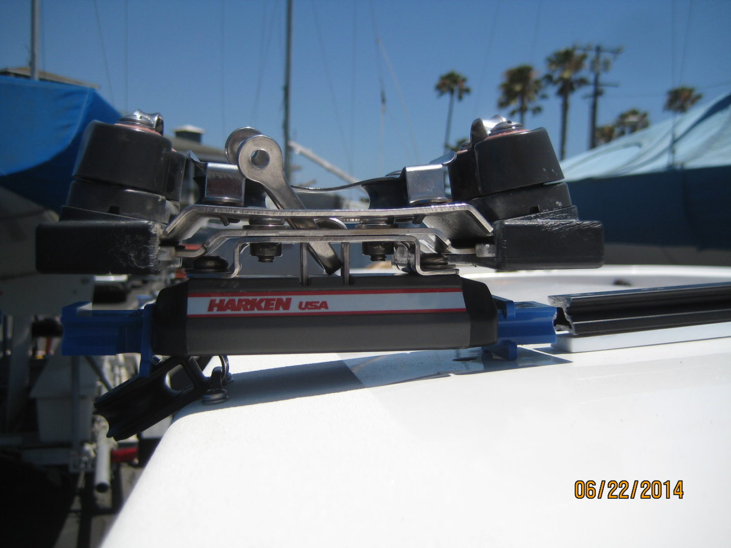 A close up of the front end of a boat